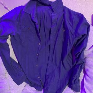 men’s medium blue vans flannel